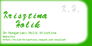 krisztina holik business card